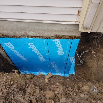 Blue skin instalation