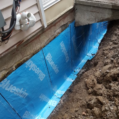 Blue skin instalation